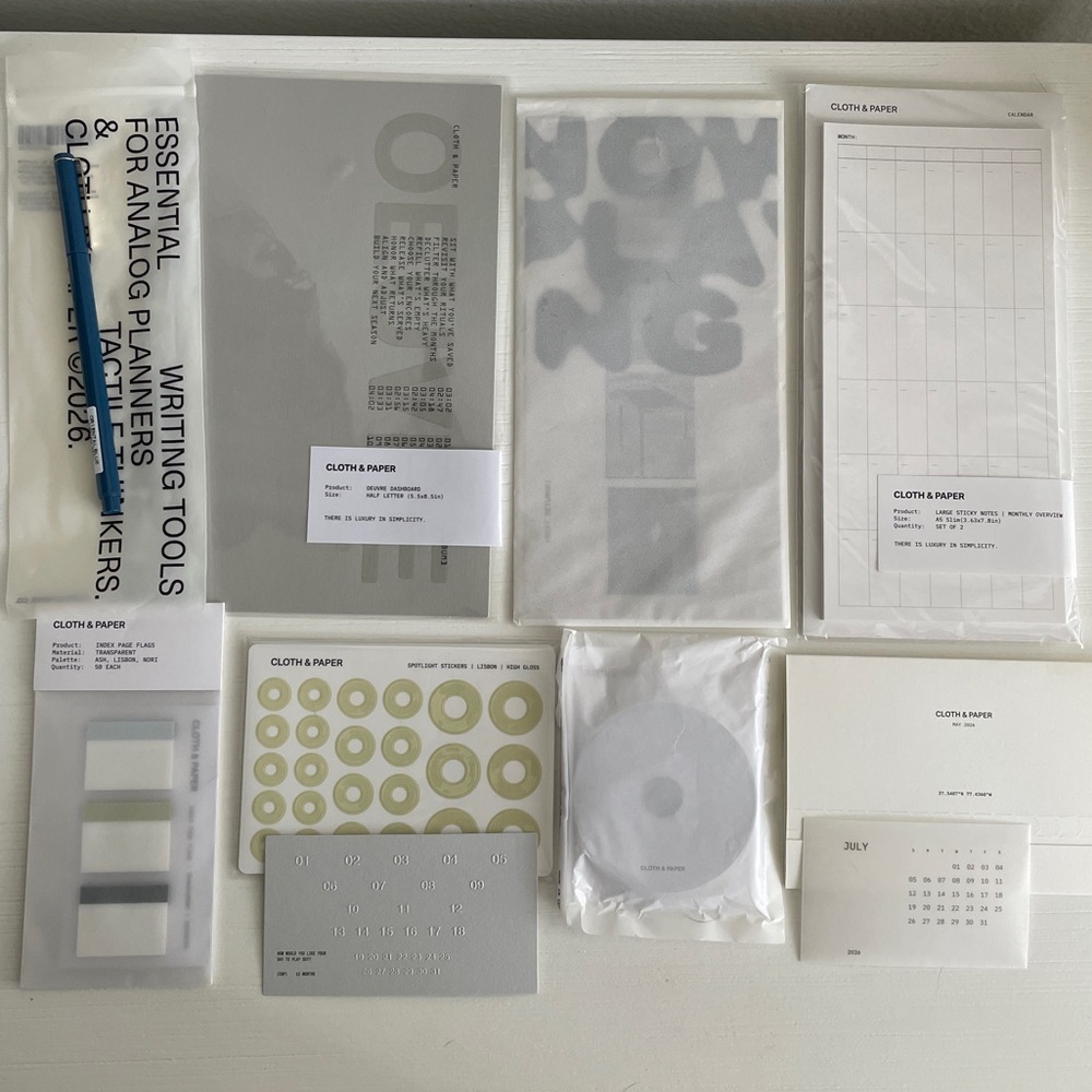 Cloth & Paper May Intention Box Items